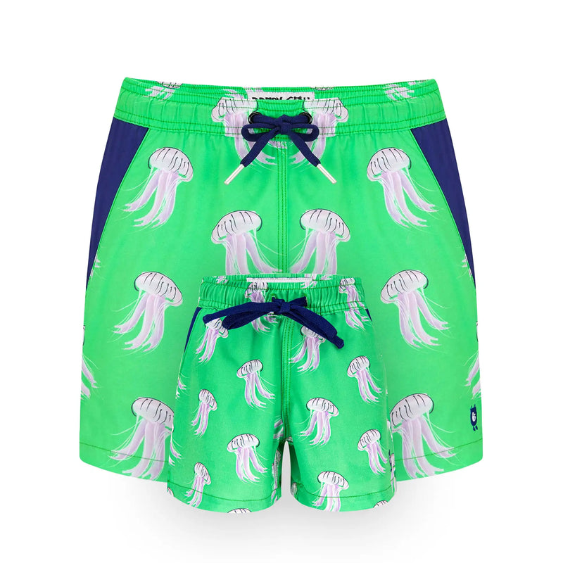 Green Jellyfish Matching Swim Shorts
