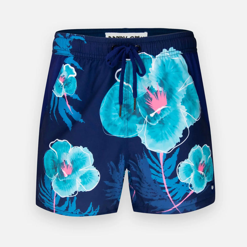 Navy Floral Swim Shorts