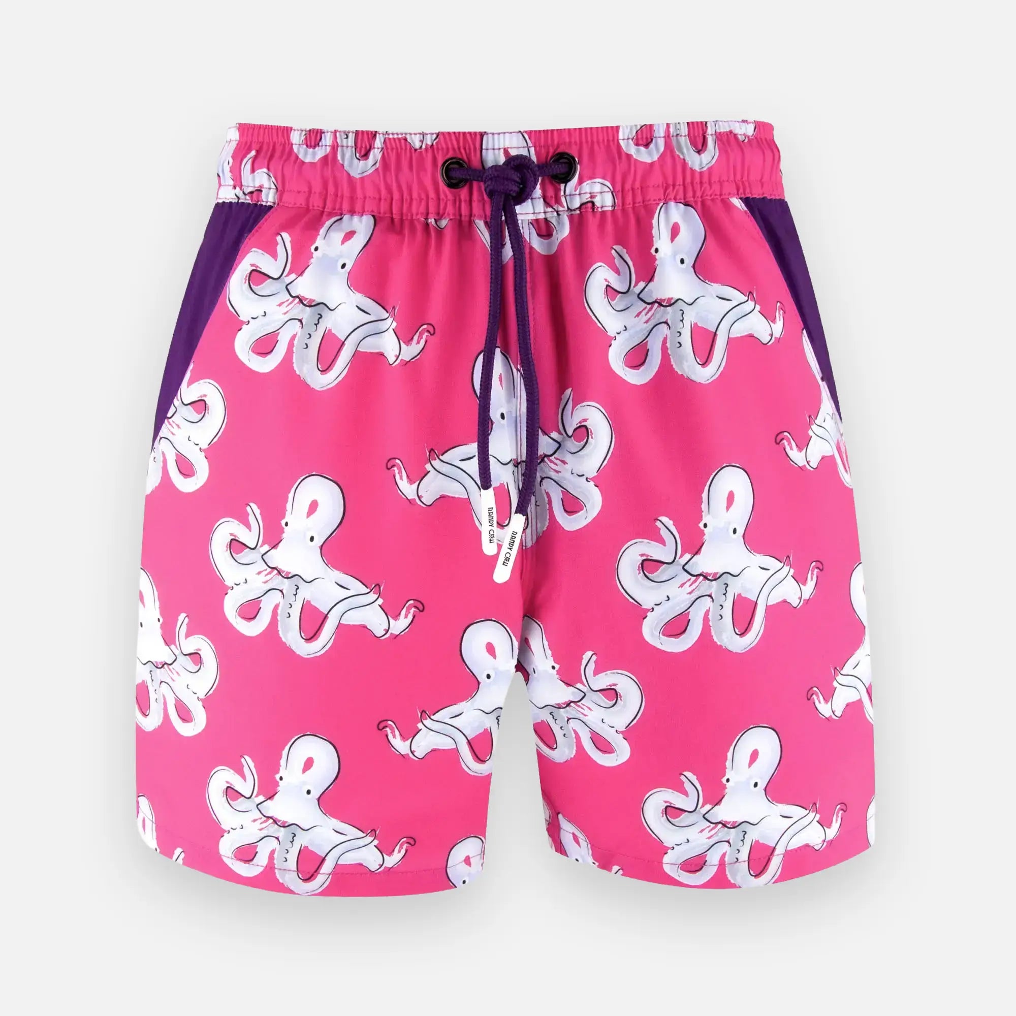 Pink Octopus Swim Shorts | Zero Mesh Compression Lined | Randy Cow