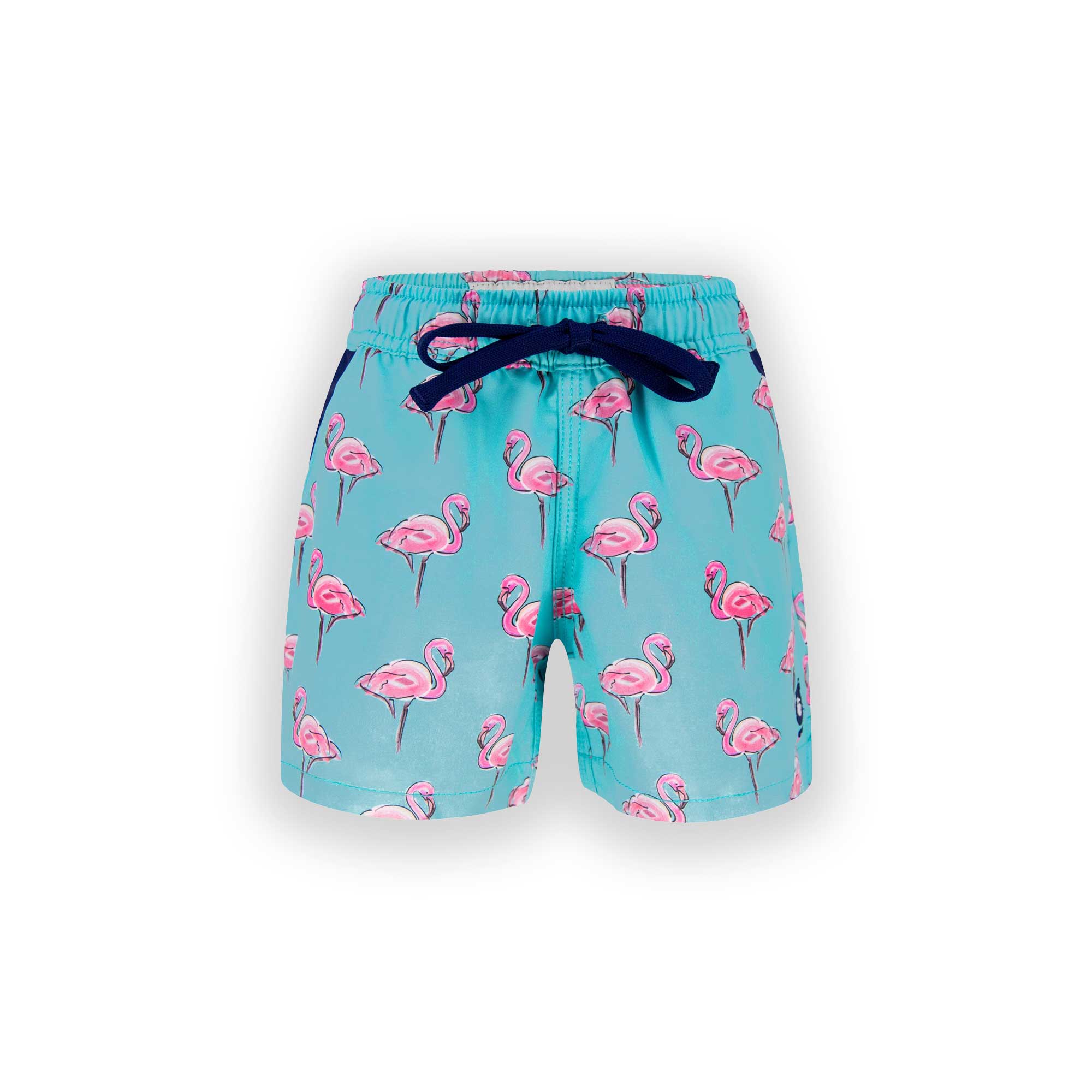 Matching Father & Son Flamingo Swim Shorts with Waterproof Pocket
