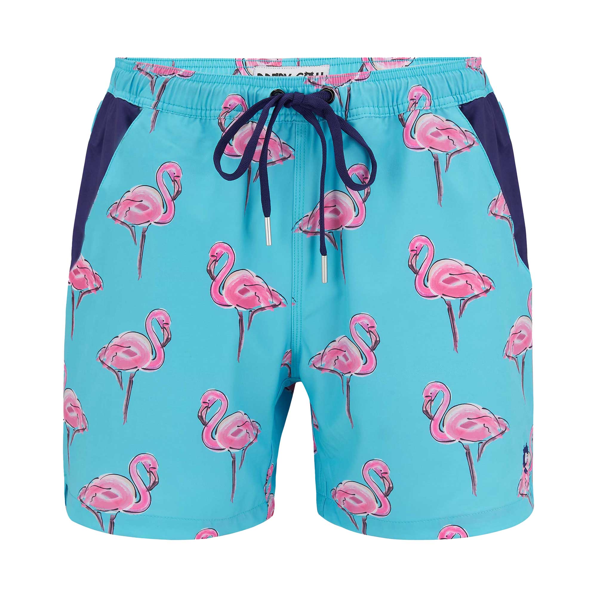 Matching Father & Son Flamingo Swim Shorts with Waterproof Pocket
