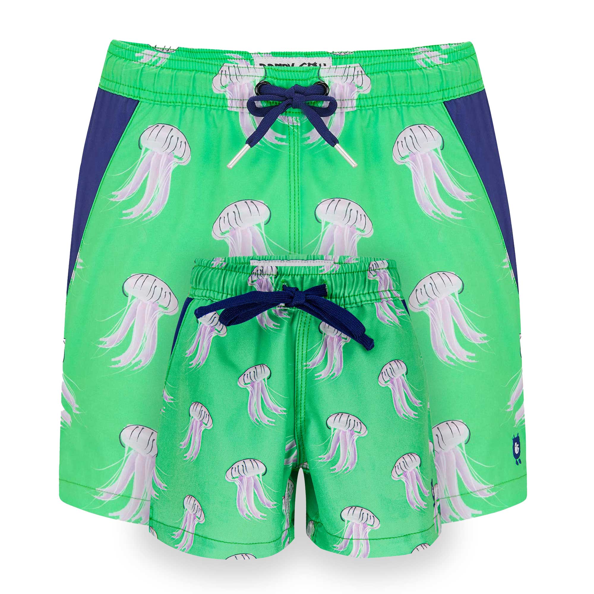 Matching Father & Son Jellyfish Swim Shorts with Waterproof Pocket
