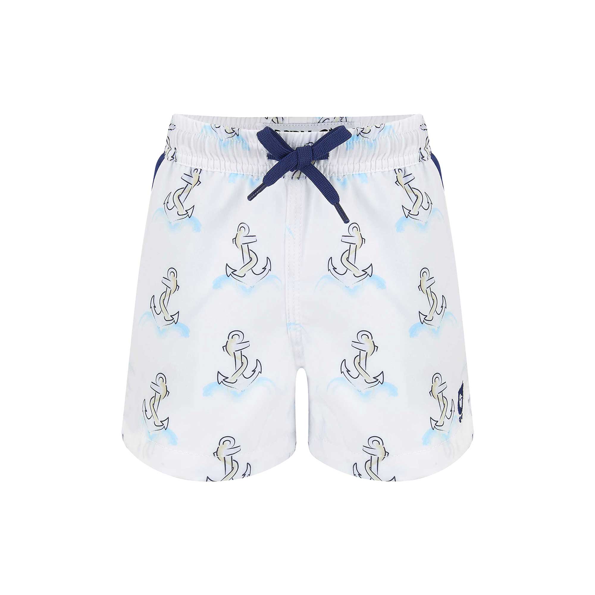 Matching Father & Son Anchor Swim Shorts with Waterproof Pocket