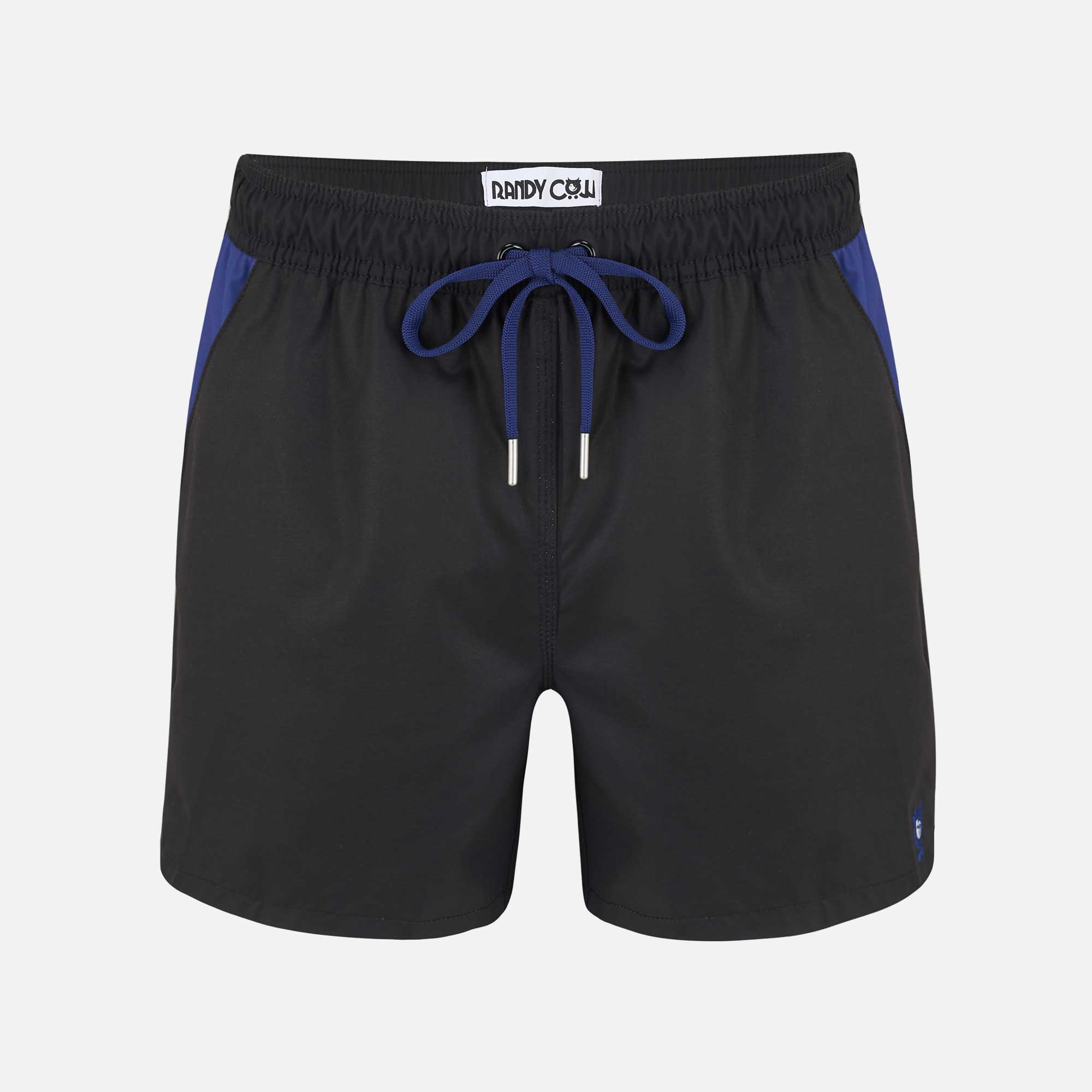 Charcoal Black Swim Shorts Trunks | Randy Cow