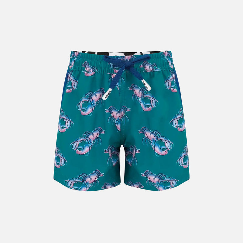 Green Lobster Kids Swim Shorts