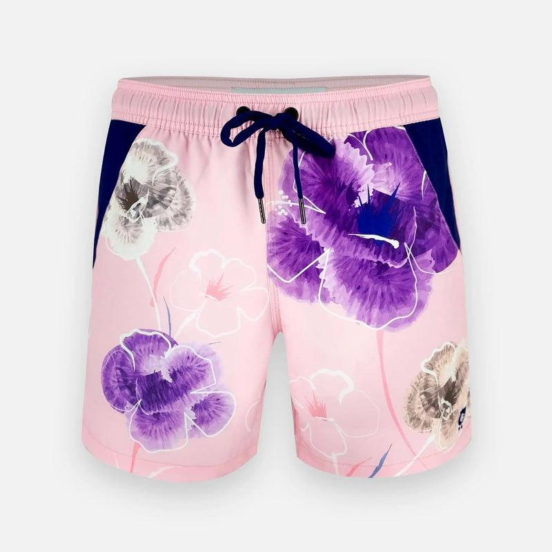 Pink Floral Swim Shorts