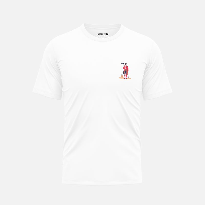 London Beach Club Beefeater - White Organic Cotton T-Shirt